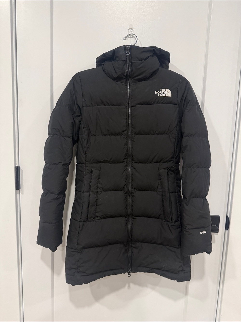 The North Face Women's Black Hooded Puffer Coat